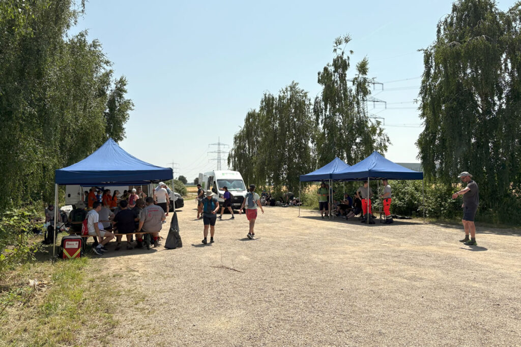 Abmarsch 2025 Verpflegungspunkt 2 bei Hochheim