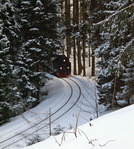 Brocken-Bahn im Winter