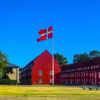 Dänemark Platz mit Flagge