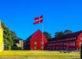 Dänemark Platz mit Flagge